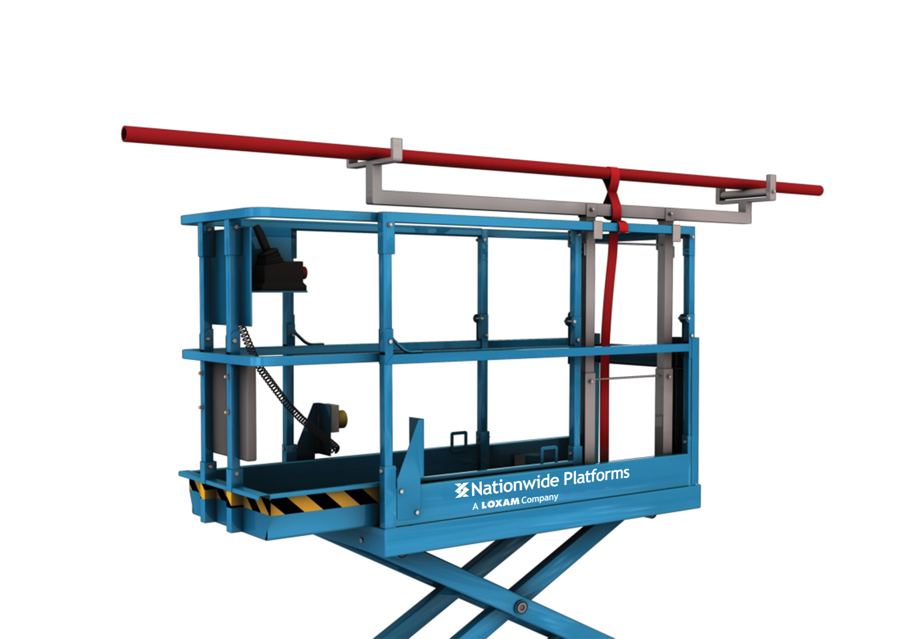 Scissor lift pipe clearance cradle