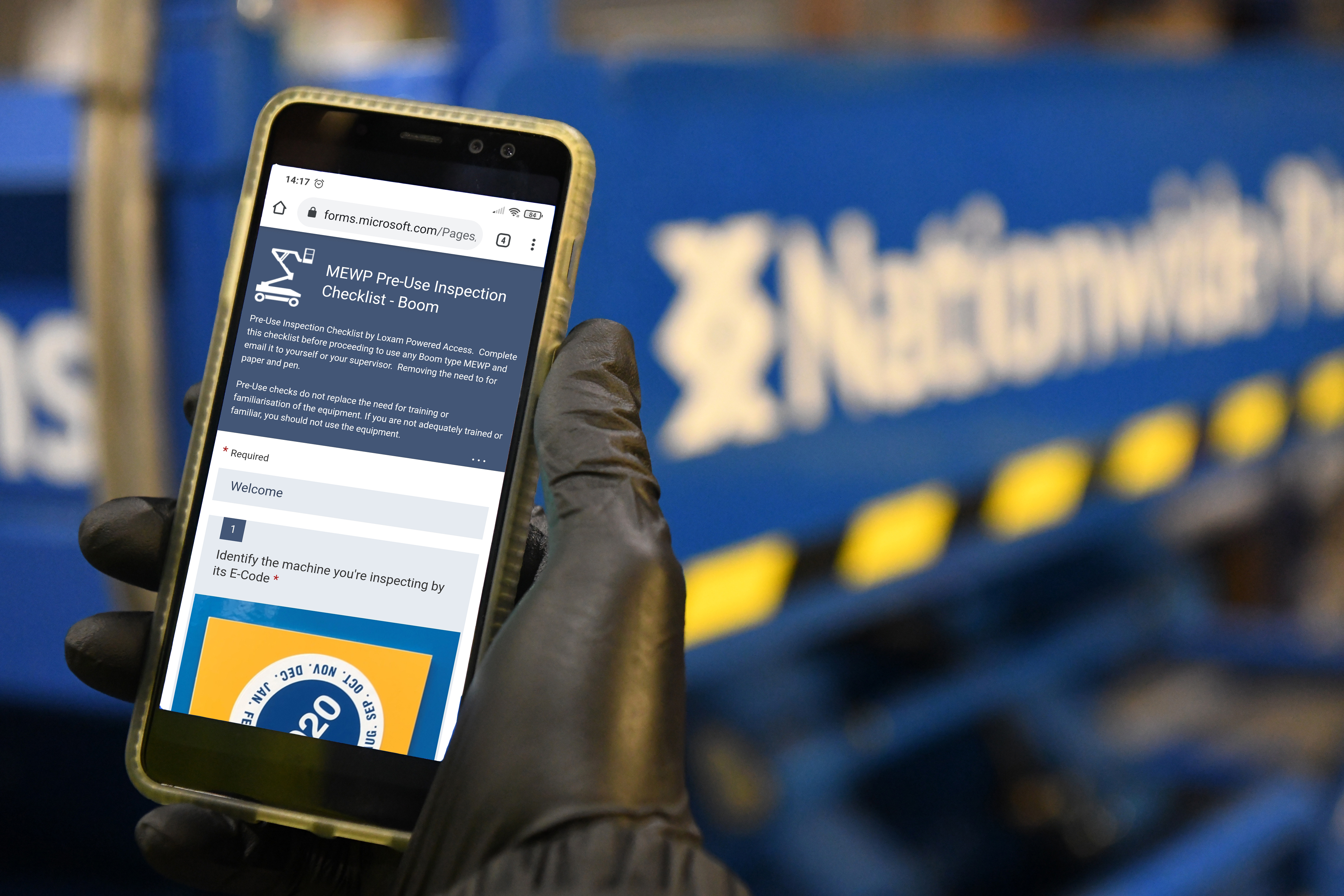 Digital pre-use check forms from Nationwide Platforms